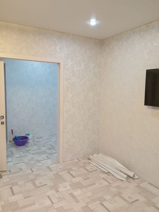 Поклейка обоев  уборка