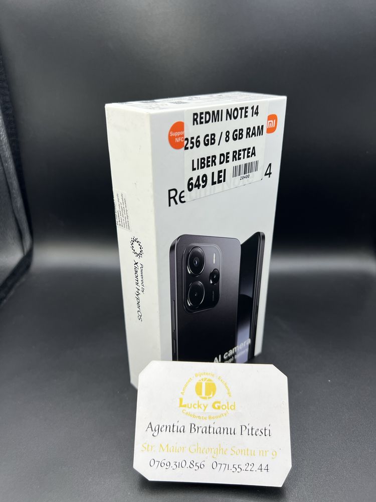 Redmi  Note 14 256 gb 8 gb ram sigilat cod 20400