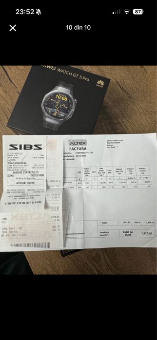 Huawei gt 5 pro, garantie 1 an si o luna