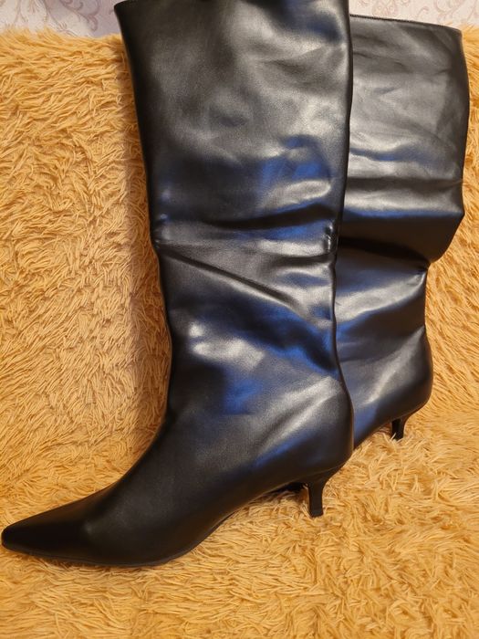 Сапоги, материал кожа