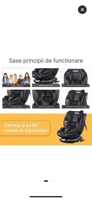 Scaun auto - Certificat R129, top calitate-pret, f stabil, ca nou