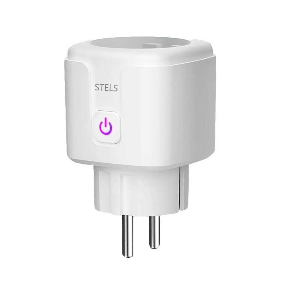 Смарт WiFi контакт STELS, 16A, Гласов контрол, Google Home, Alexa