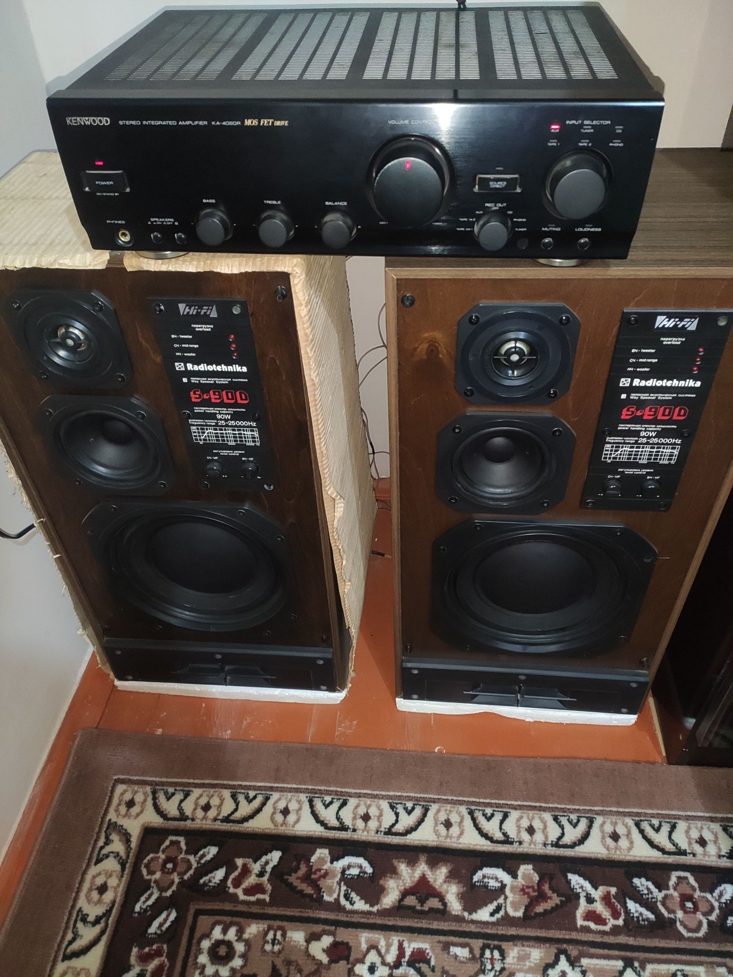 Янги S90D  8 ом колонка ва KENWOOD  КА4060