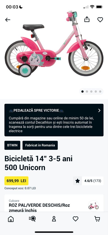 Bicileta 500 unicorn