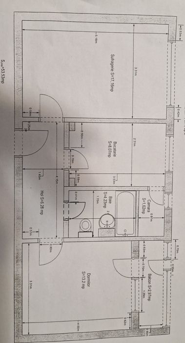 Apartament 2 camere ultracentral, etaj 1