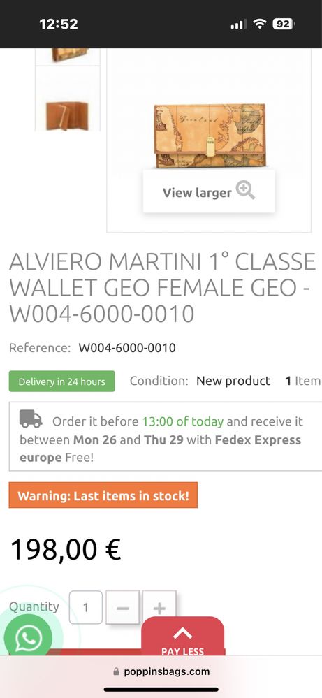 Portofel Alviero Martini W003 6000 1A Classe / Nou