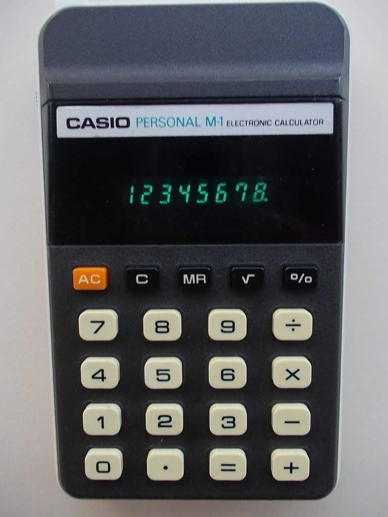 Calculator CASIO Personal M-1, HL-807 vintage Japan