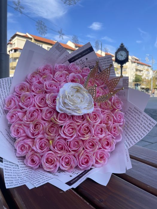 Buchete flori trandafiri  de sapun parfumati