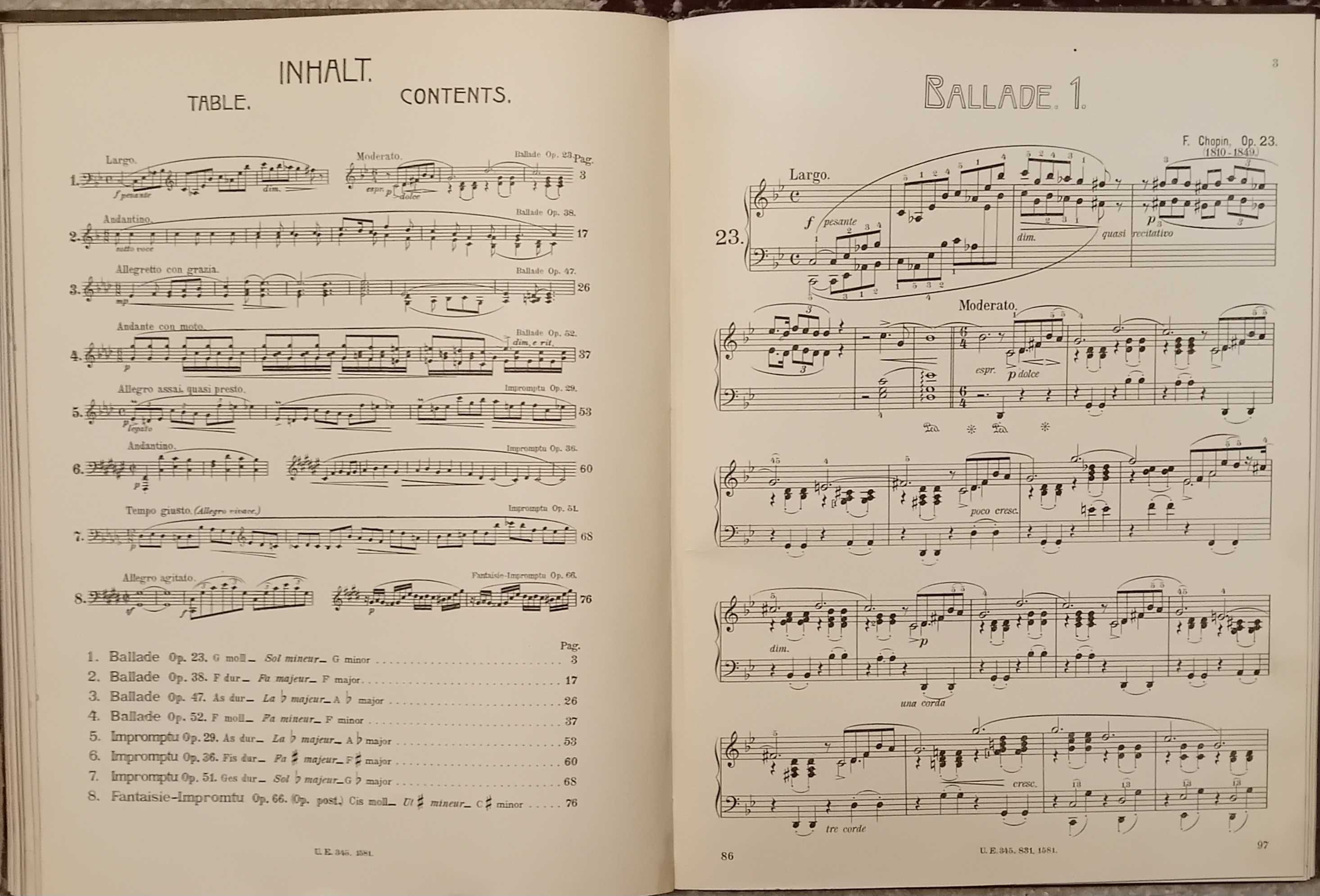 Sonaten Ballades et Impromptus- Fr. Chopin, M. Raoul Pugno, UNIVERSAL