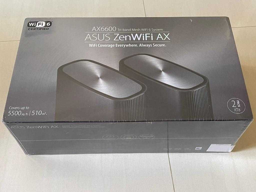 Router ASUS XT8 ZenWifi AX AX6600 WiFi 6 2pack nou. Sigilat