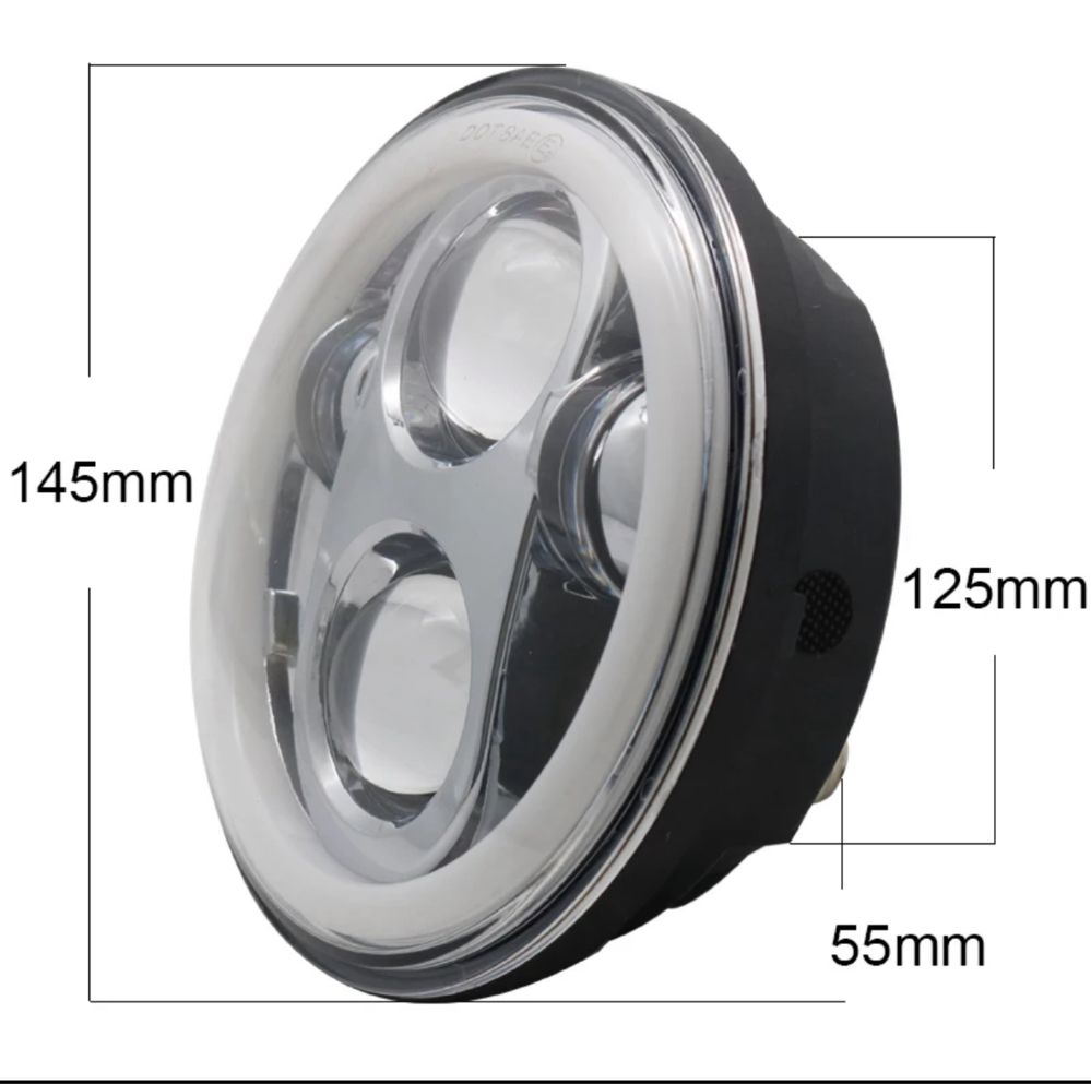 5.75 inch in Far LED pentru Honda Shadow VT si  VTX