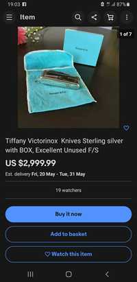briceag victorinox champion tiffany argint