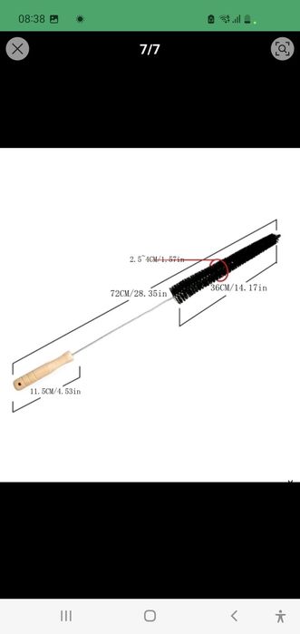Perie curățat calorifer, zone inguste