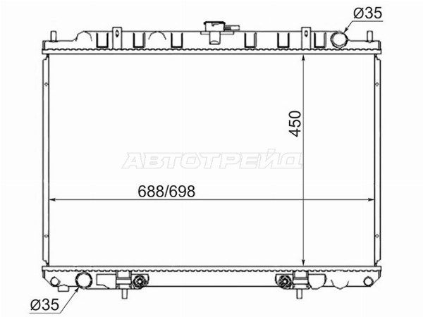 Радиатор Nissan Bassara