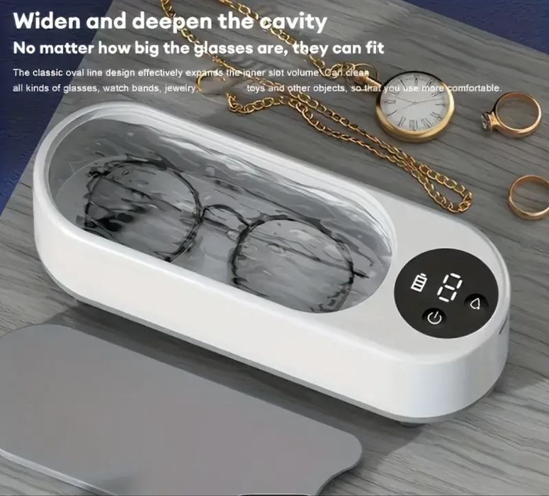 Преносим ултразвуков стерилизатор за почистване на бижута , часовници