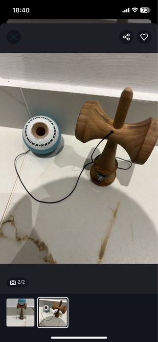 Kendama krom pop