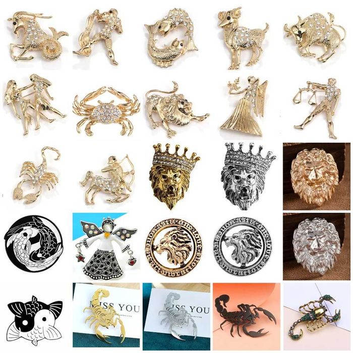 Броши Знаки-Зодиака на 12 месяцев, Знаки по годам Восточного календаря