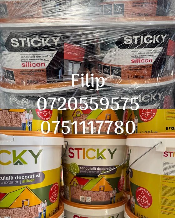 Sticky- Tencuiala Decorativa cu Silicon - Pret bomba!