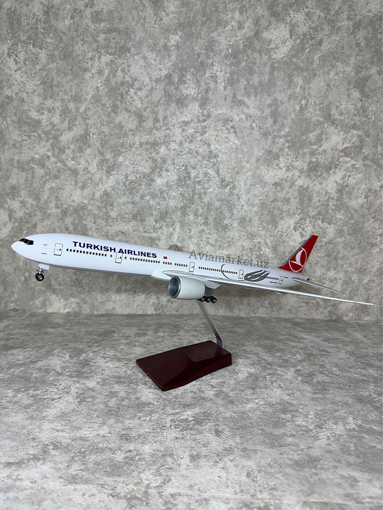 Самолет модель BOEING-777-300 ER Turkish Airlines с LED подсветкой