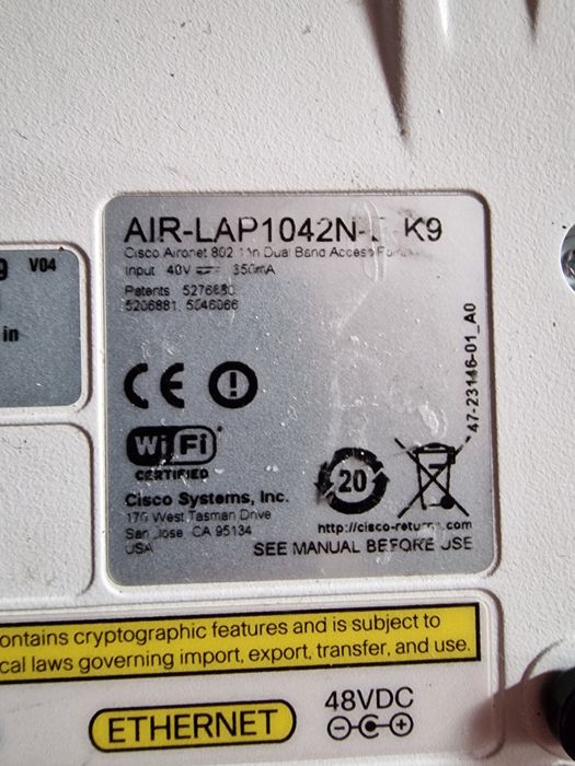 Cisco accespoint router AIR-LAP1042N-A-K9