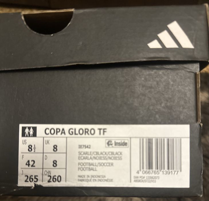 Стоножки Adidas copa gloro TF 42 номер