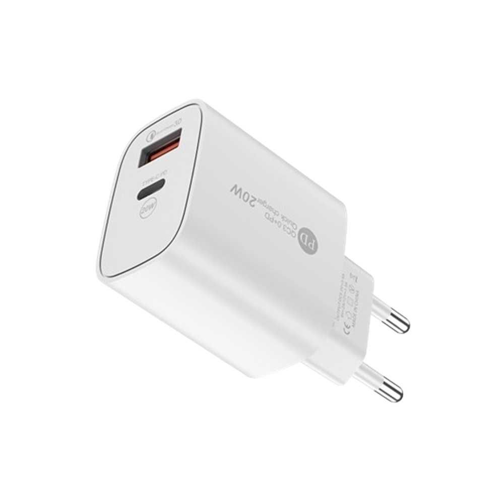 Бързо зарядно Quick Charge 3, PD20W, USB изход, Type C PD 3.0