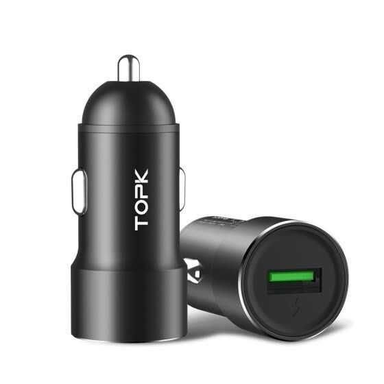 TOPK зарядное устройство для машины QC 3.0 (car charger, зарядник)