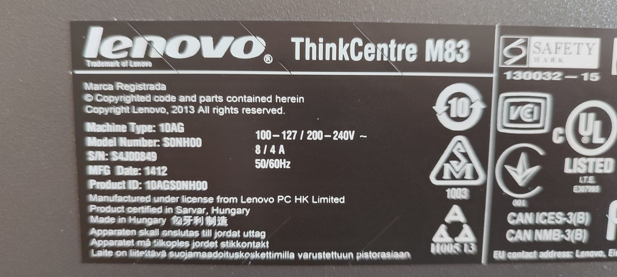 Calculator Lenovo ThinkCentre M83