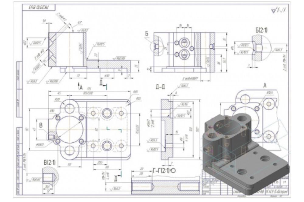 Помощь студентам с чертажами( AutoCAD)