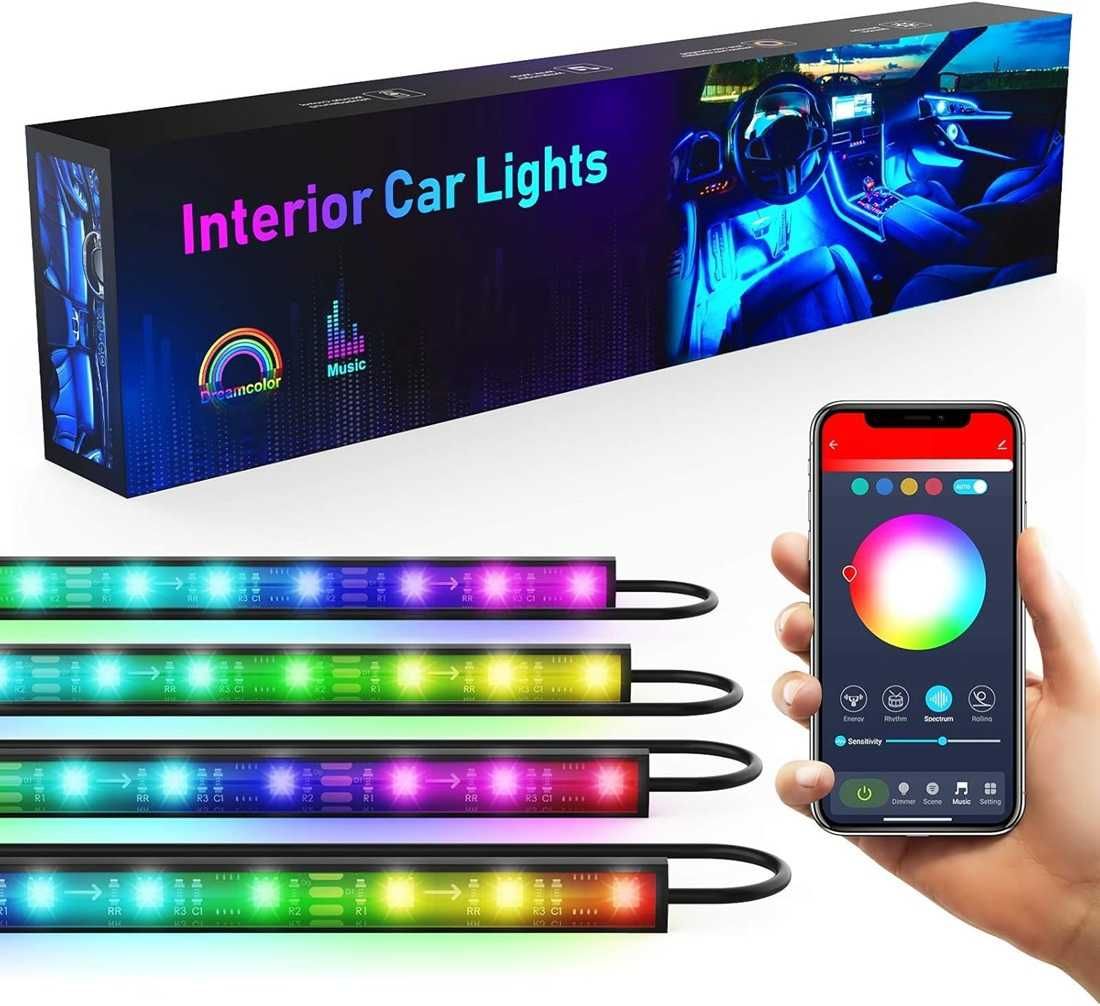 Интериорно 48 LED амбиентно осветление за автомобил 12V.