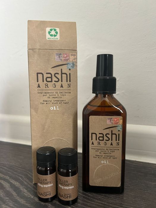 Vand ulei de par Nashi argan si 2 fiole filler