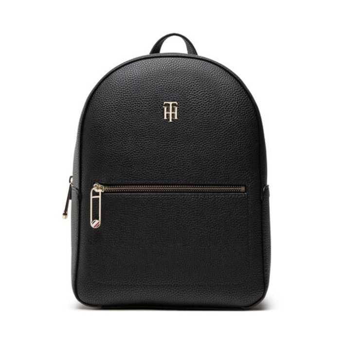 Rucsac negru din piele Tommy Hilfiger nou