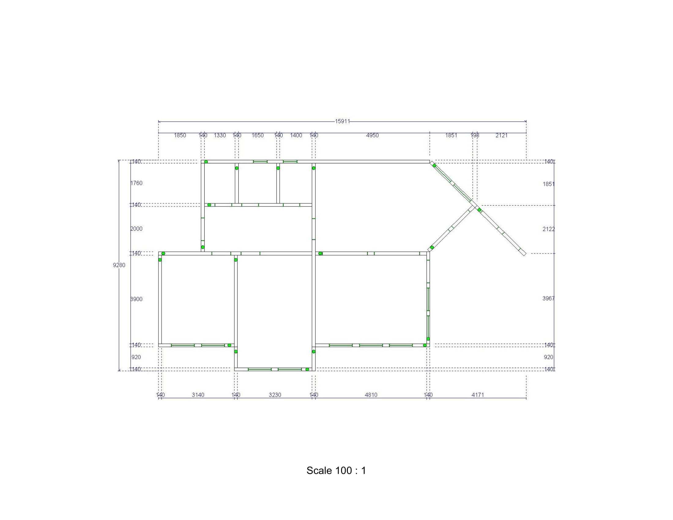 Преместваема къща ,Модулни,Жилищни 54.6м²