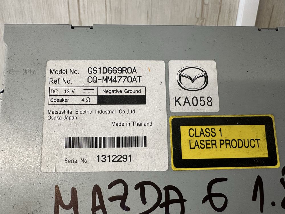 CD Mp3 за Мазда 6 GH 2007-2012г.!