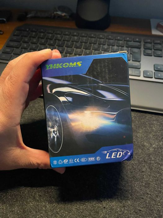 Set becuri auto LED H8 5000k 160 W (noi)