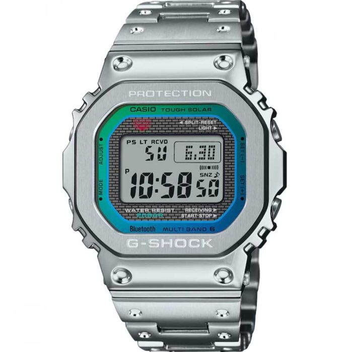 Ceas barbati Clasic Casio g shock gmw b5000pc Silver Blue Nou,Garantie