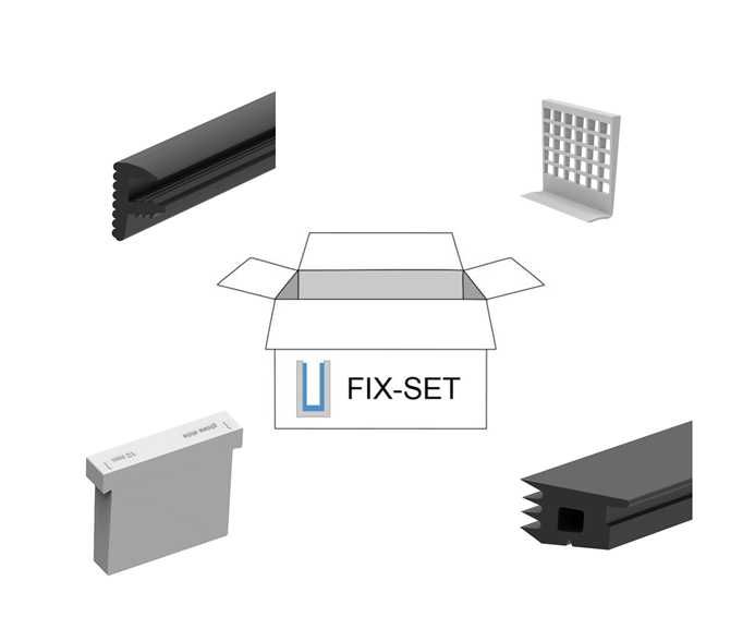 Profil Aluminiu Eloxat / Negru pentru Balustrada de Sticla + Fixare
