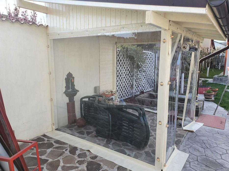 Inchidere terase , foisor , balcon cu Folie Pvc Transparenta 0.8