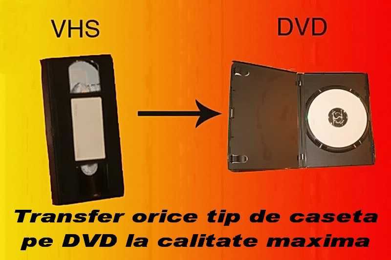 Transfer casete video vhs, mini dv pe DVD, stick usb