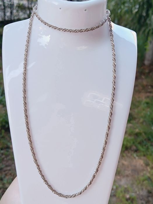 Vechi colier din argint de 830, model rasucit, Germania