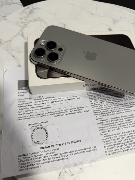 Vand Iphone 16 pro max 256 Gb