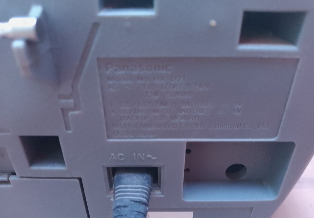 Panasonic RX-D12 Boombox Blue/Silver CD/Cassette Tape Player/Radio