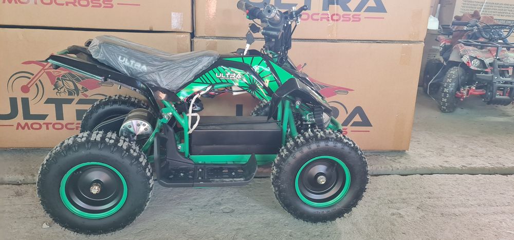 Mini Atv Quad electric de 800W și 36v cu 3 viteze reglabile roti pe 6