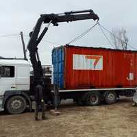 Манипулятор   доставка контейнера перевозка контейнера  с прицепом