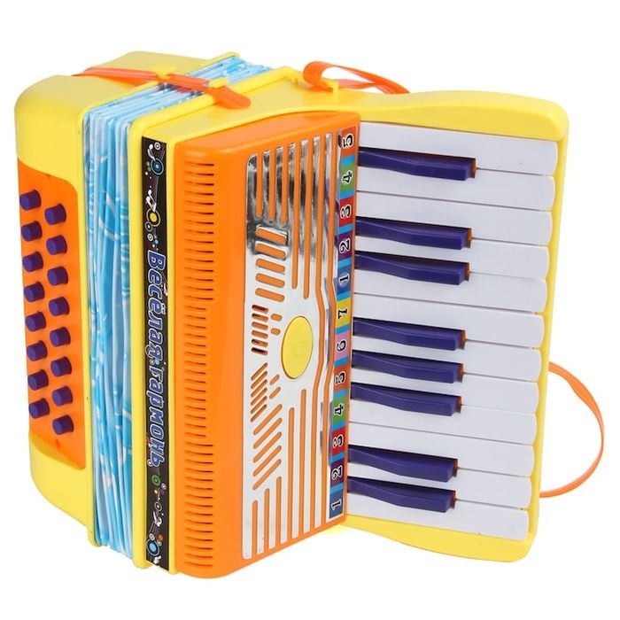 Детски акордеон син и жълт