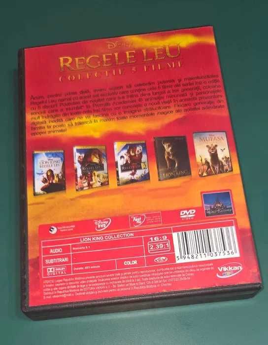 Disney Regele Leu (Lion King) Colectie 5 DVD Dublat in limba romana