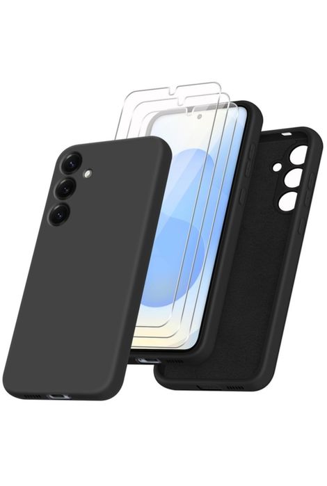 Set husa+3 folii protectie ecran, compatibil cu Samsung Galaxy S25 5G,