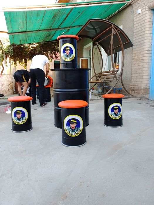 Мебель из бочки. Уникальные и креативной мебель для кафе фосфодов.