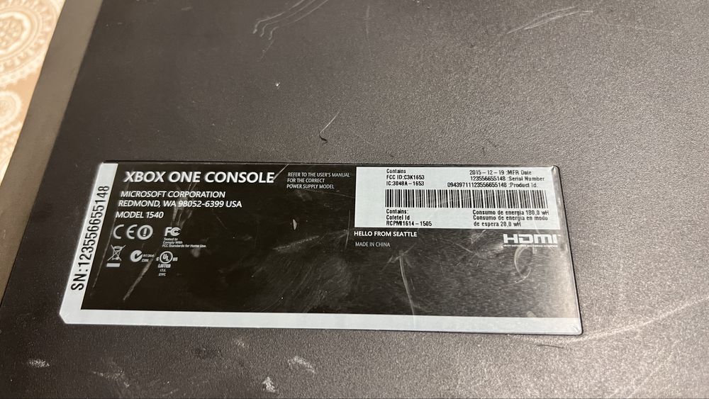 Vand Xbox one console