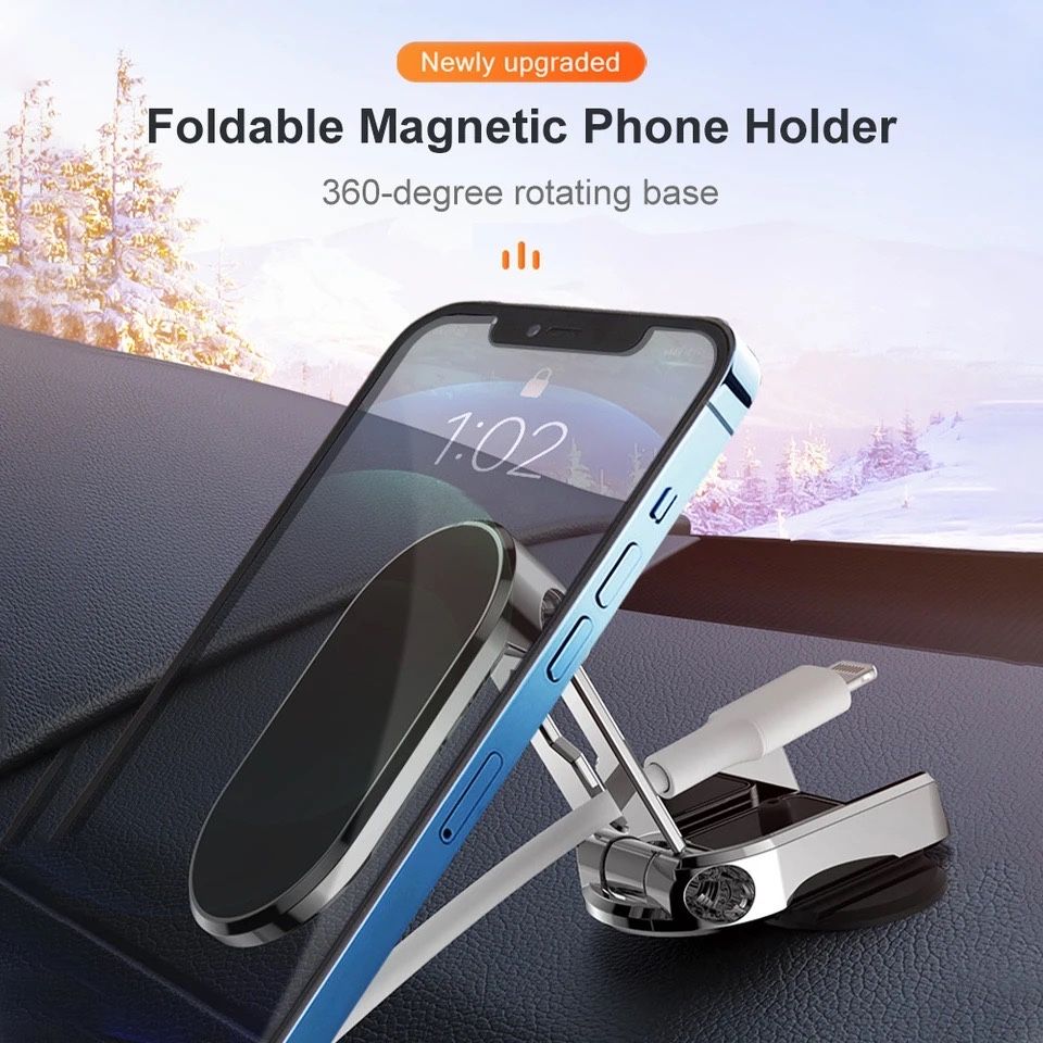 Suport Bord Auto Magnetic Telefon Retractabil Placuta Metalica